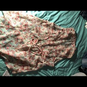 Tank top floral pastel ruffles